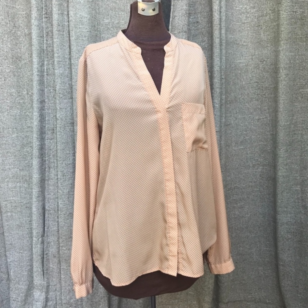 Cynthia Rowley peach pattern blouse